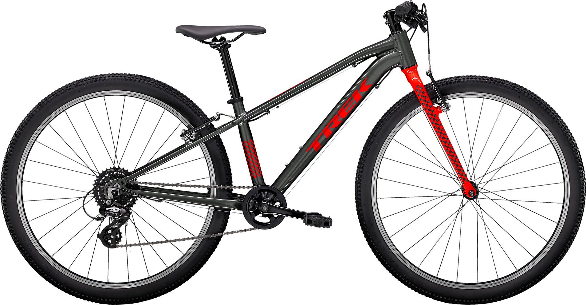 Велосипед Trek 2022 Wahoo 26 14 Lithium Grey/Radioactive Red KIDS 26"