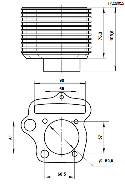 Цилиндр ДВС BSE TY223