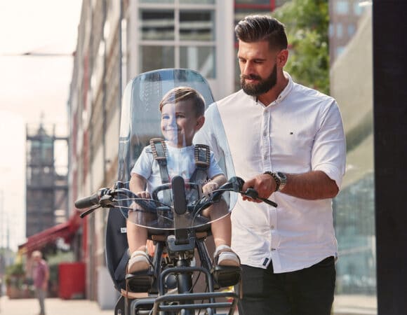 Urban Iki Фронтальное детское кресло + Compact Adapter, Koge Brown/Brown,, до 15кг