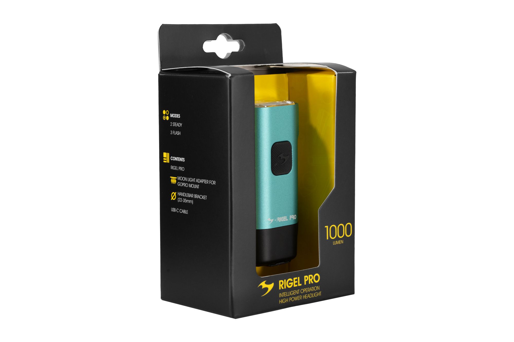 Фонарь передний Moon RIGEL PRO (C2-Sealfoam Teal), 1000 Лм, 6 режимов, USB‑C (версия 2025)