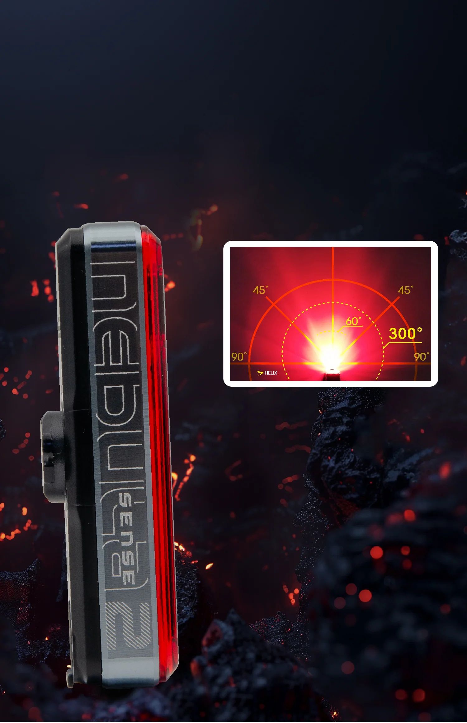 Фонарь задний Moon NEBULA 2 SENSE, 350 Лм, 7 режимов, USB‑C