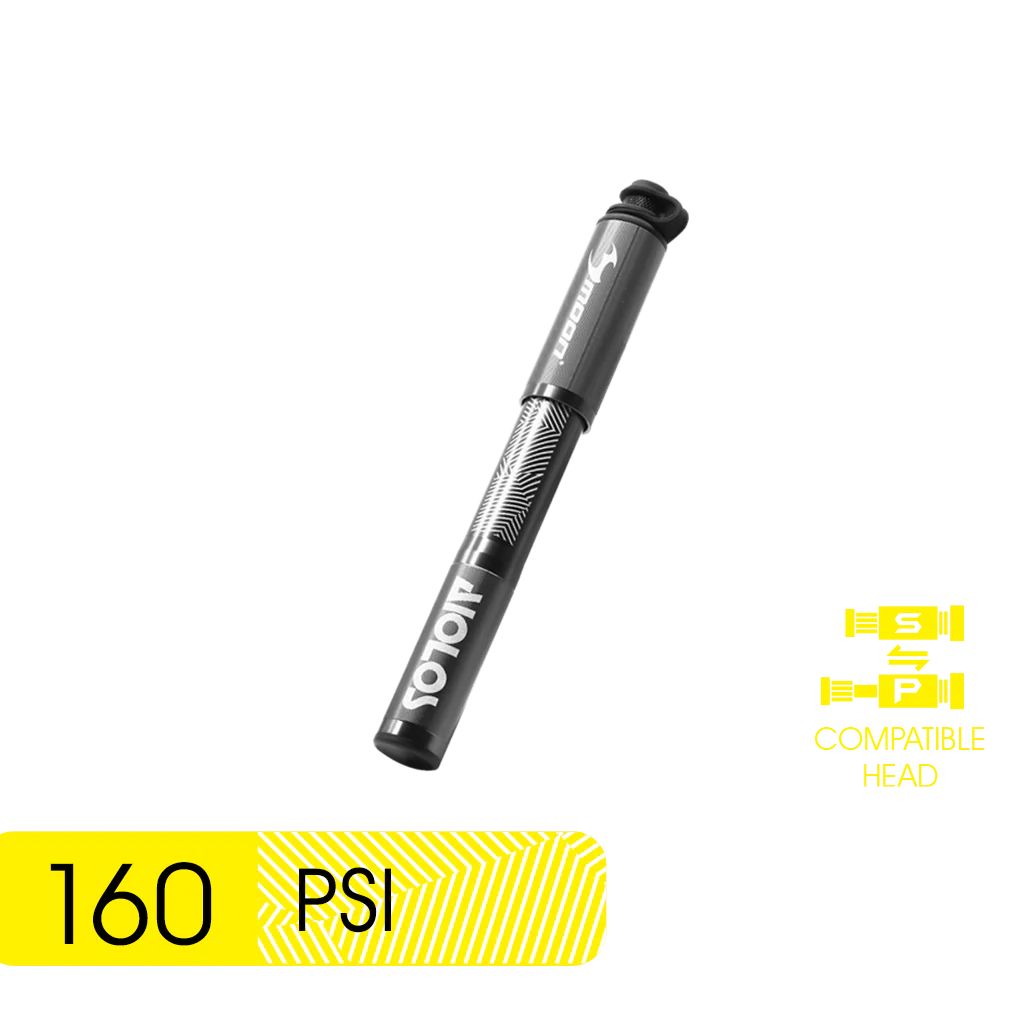 Насос ручной Moon AIOLOS - HP, алюминий ЧПУ, 160 мм, 160 PSI / 11 BAR, 66 г, Presta / Schrader