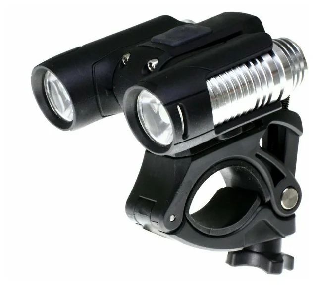 Велофара Moon ADJ-850, 850 люмен, 2 диода, 7 режимов, внешняя батарея