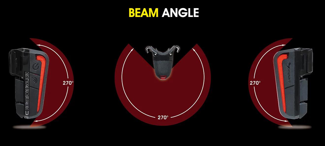 Фонарь задний MOON Cerberus, диодный, 5 режимов, USB