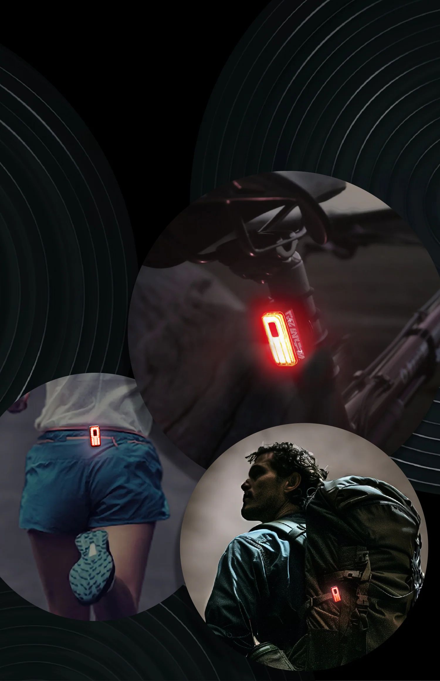 Фонарь велосипедный задний Moon HELIX SENSE 150, 1 диод, 6 режимов, Li-Po 500 mAh, USB-С