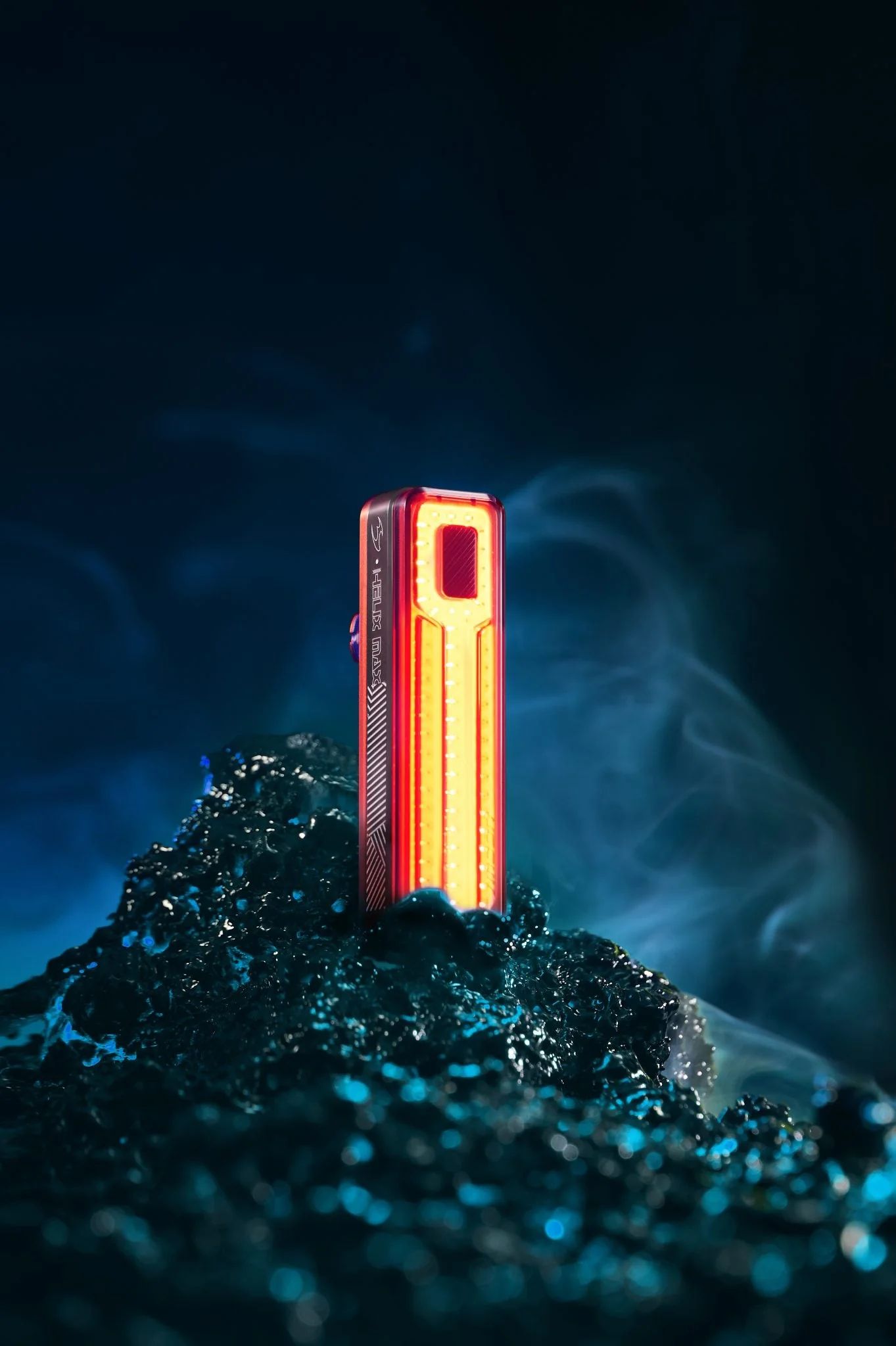 Фонарь велосипедный задний Moon HELIX SENSE 450, 1 диод, 6 режимов, Li-Po 1050 mAh, USB-С