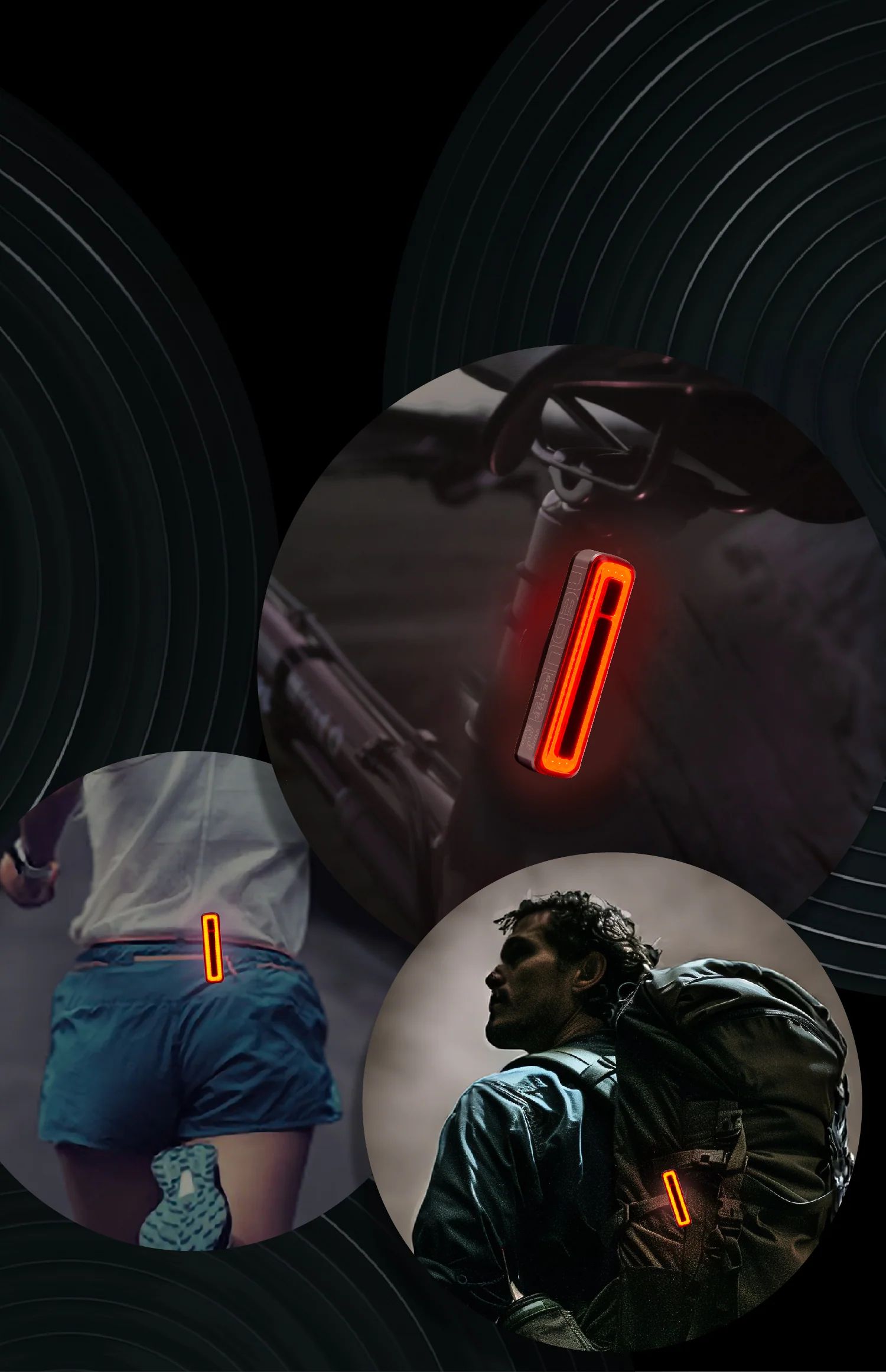 Фонарь велосипедный задний Moon Nebula 2 SENSE, 1 диод, 11 режимов, Li-Po 1050 mAh, USB-С