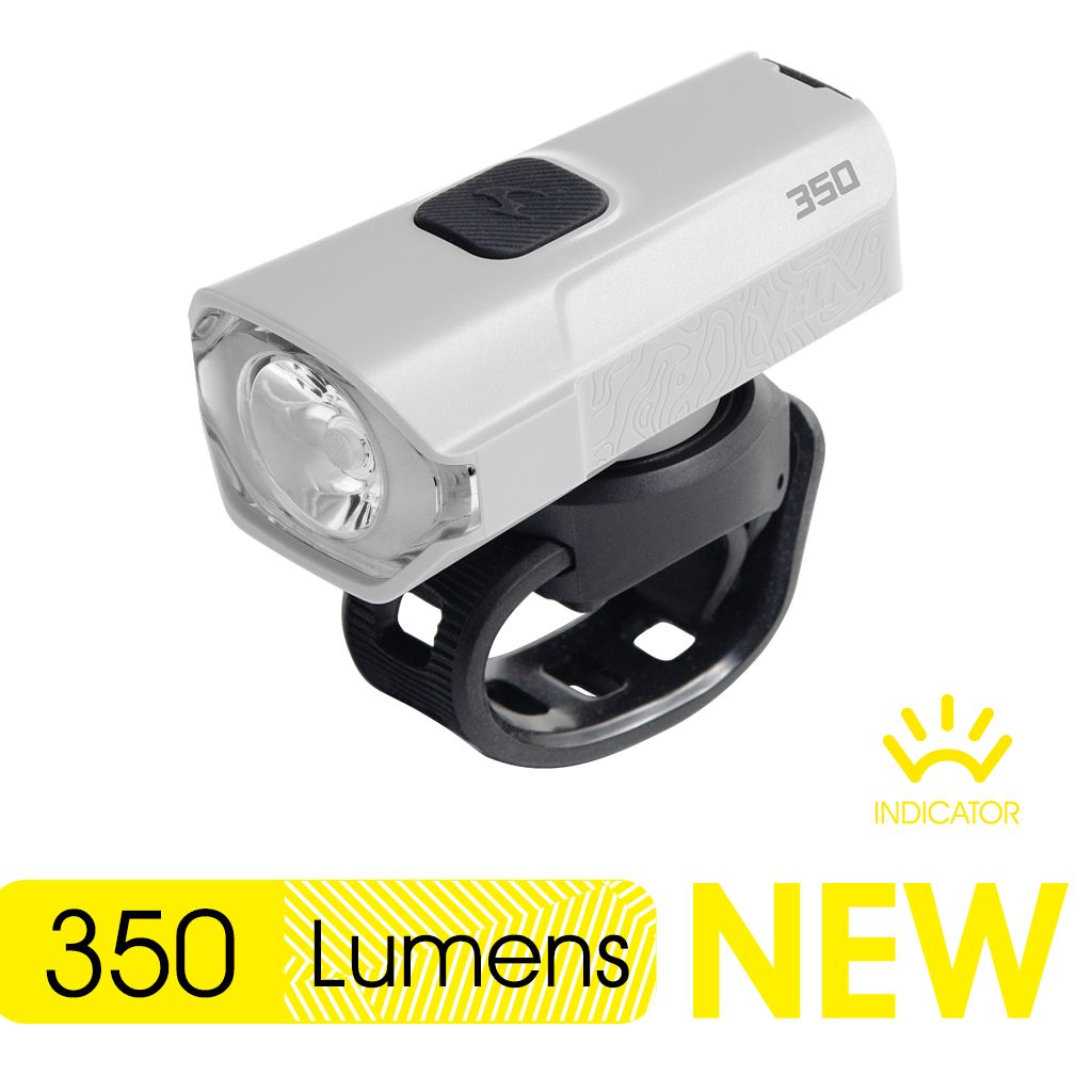 Фонарь велосипедный передний Moon VELA 350, 350 люмен, 1 диод, Li-Po аккумулятор 1600 mAh, белый цв