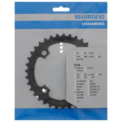 Звезда передняя Shimano Deore FC-M590/T4010, 36T, черный