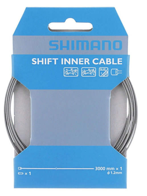 Трос переключения передач Shimano тр:1.2X3000мм , нерж., (1шт)