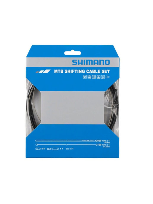 Трос+оплетка перекл. для заднего переключателя Shimano SP41 опл. 2000мм черный, тр:1.2X2100мм optis