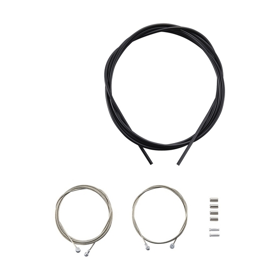 Трос+Оплетка тормоза Shimano Road, опл. 800мм/1400мм, тросы 1000мм/2050мм PTFE., с концевиками