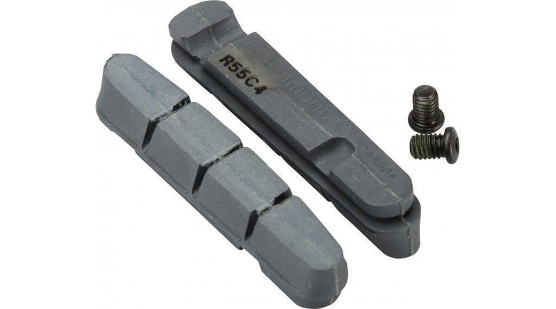 Вкладыш тормозных колодок Shimano, шоссейные R55C4, пара,  для карбон. обода