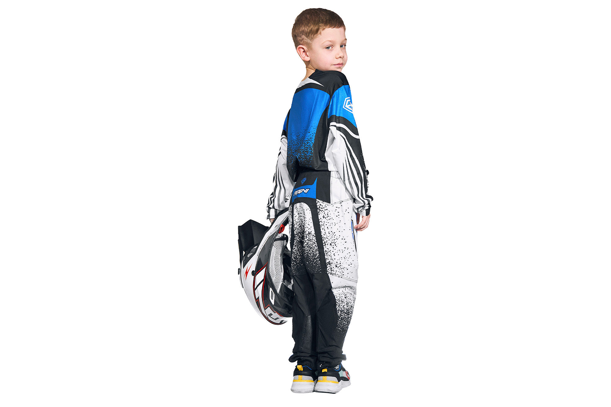 Джерси мотокросс/эндуро ROQVI SOVEREIGN KIDS черный/синий/белый