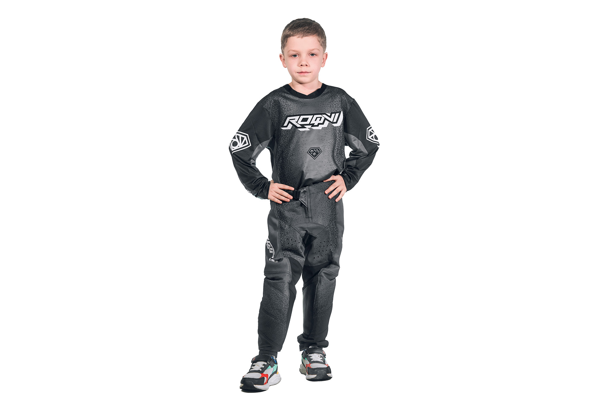 Джерси мотокросс/эндуро ROQVI SOVEREIGN KIDS черный/серый