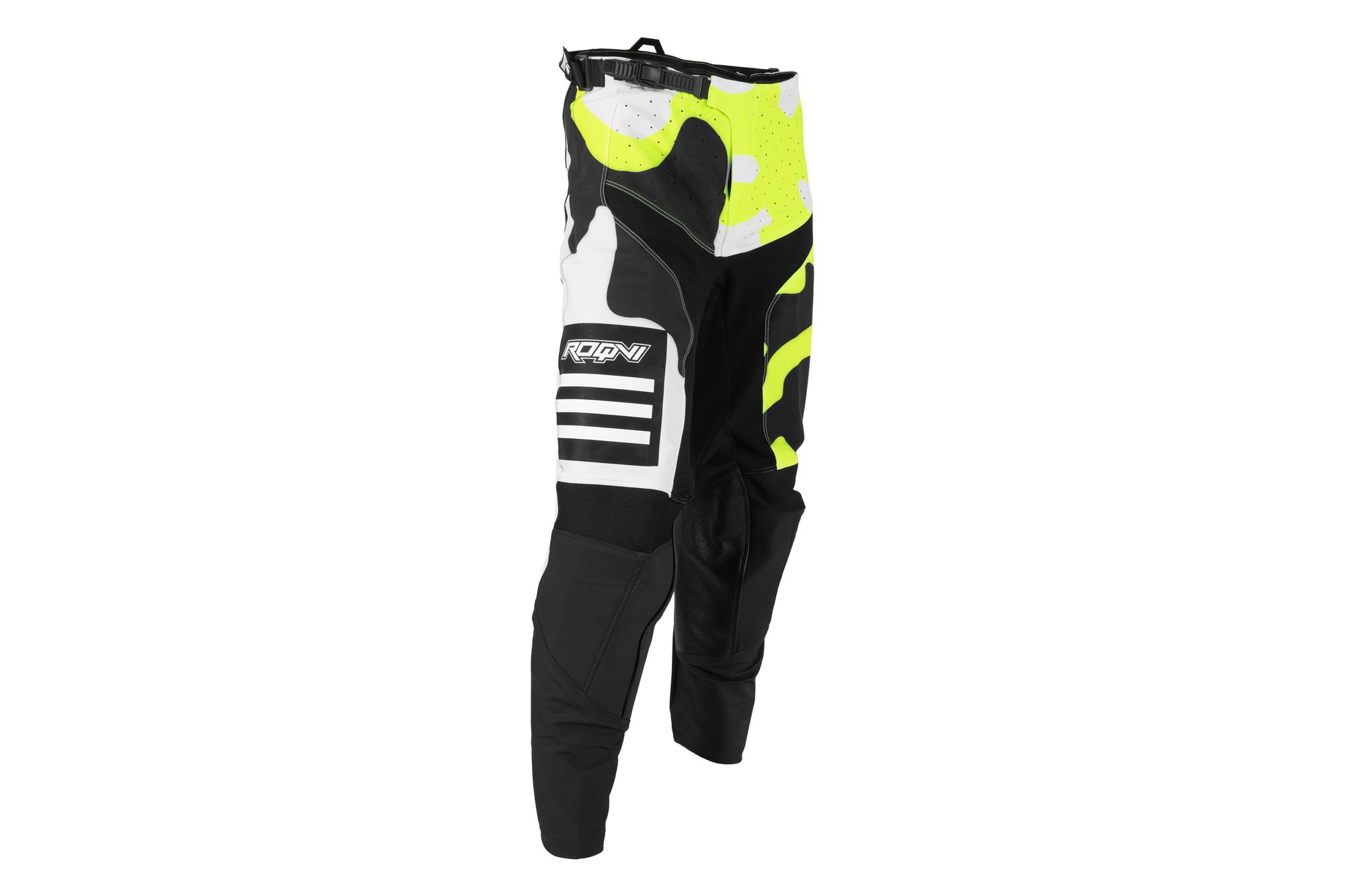 Брюки  мотокросс/эндуро ROQVI CAMO белый/черный/Hi-Viz желтый