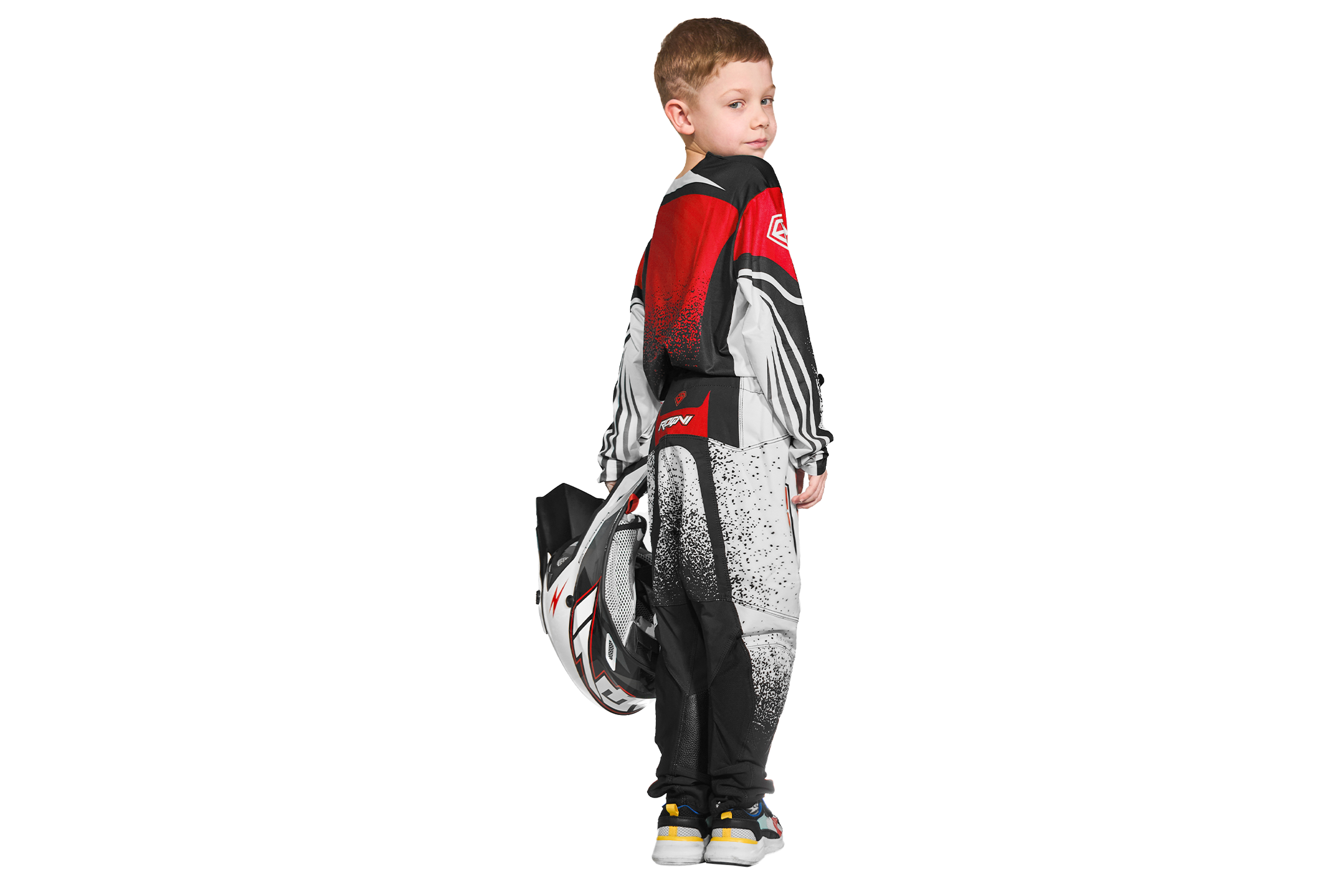 Брюки  мотокросс/эндуро ROQVI SOVEREIGN KIDS черный/красный/белый
