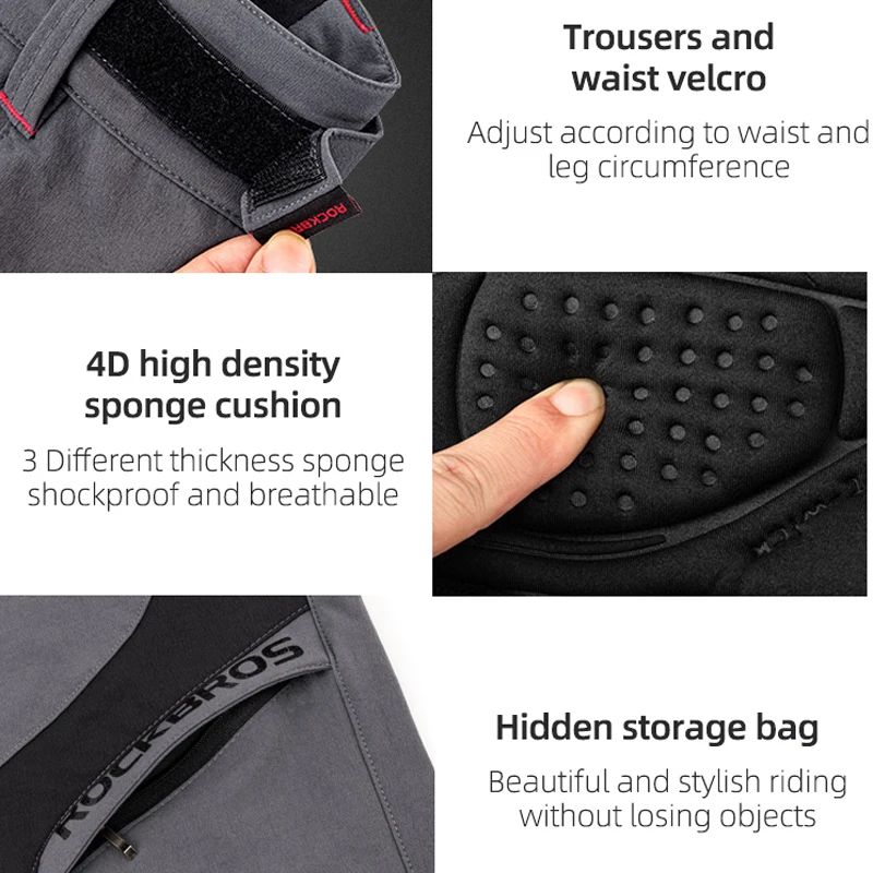 Велошорты трейловые двойные Rockbros мужские