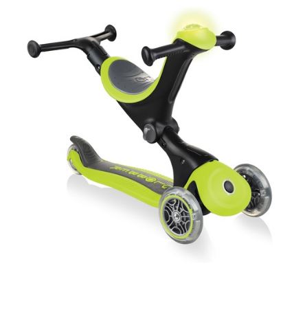 Трехколесный самокат Globber-трансформер GO UP DELUXE PLAY LIGHT зеленый