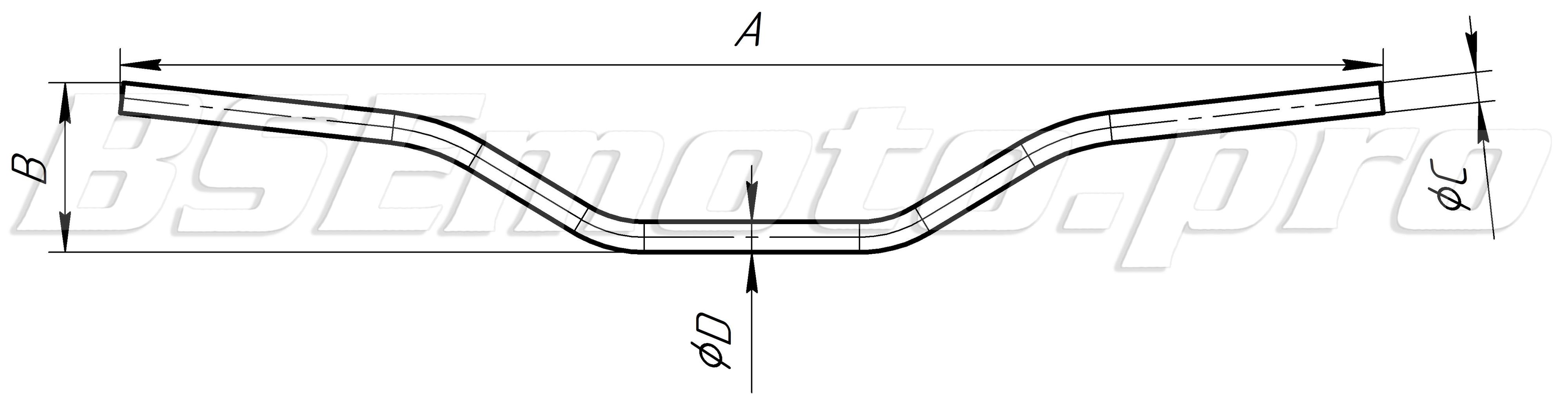 Руль 800-810 28мм алюм черный BSE Z11