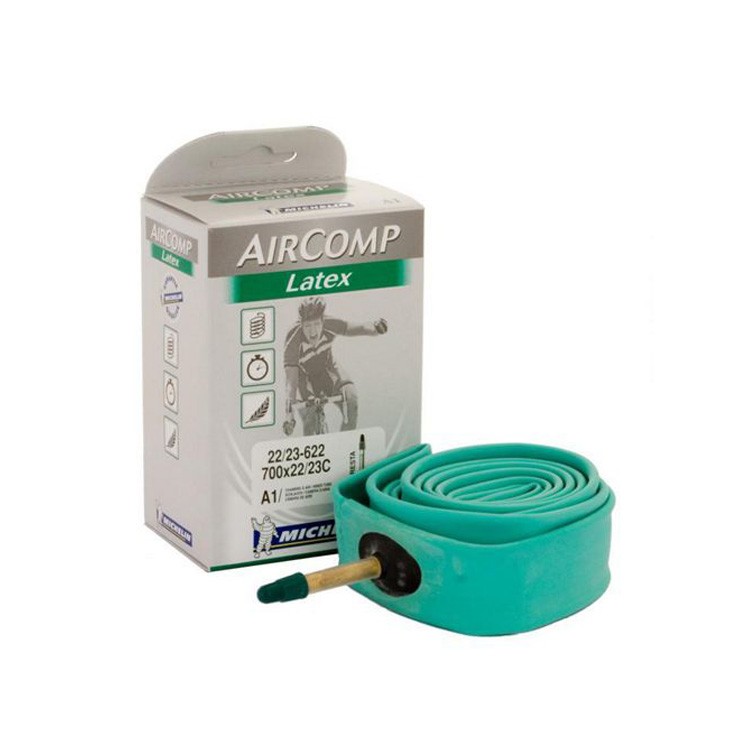 Камера 700Сx22-23 MICHELIN A1 LATEX AIRCOMP латексная, велониппель (преста) 60 мм, в упаковке