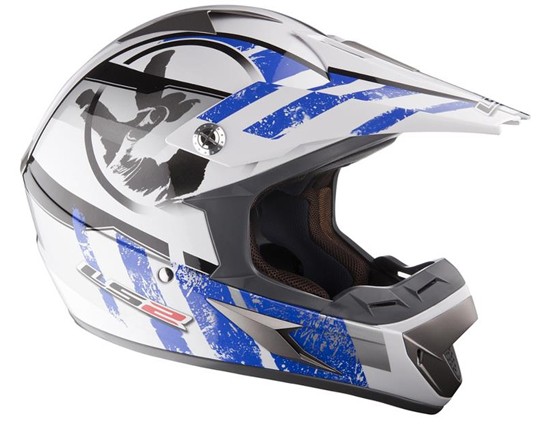 Шлем LS2 MX433 STRIPE WHITE BLUE