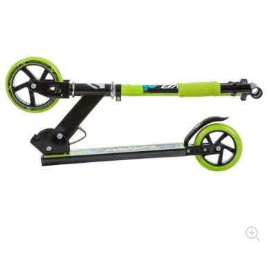 Самокат городской NOVATRACK JUNGLE сталь, складной, 145*125ммPU, черно-зеленый