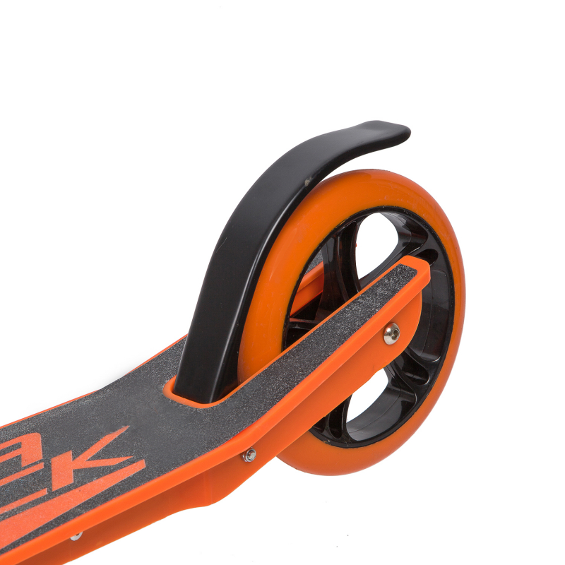Самокат городской NOVATRACK POLIS сталь+пластик, нескладной, колеса 230*200 мм PU, оранжевый