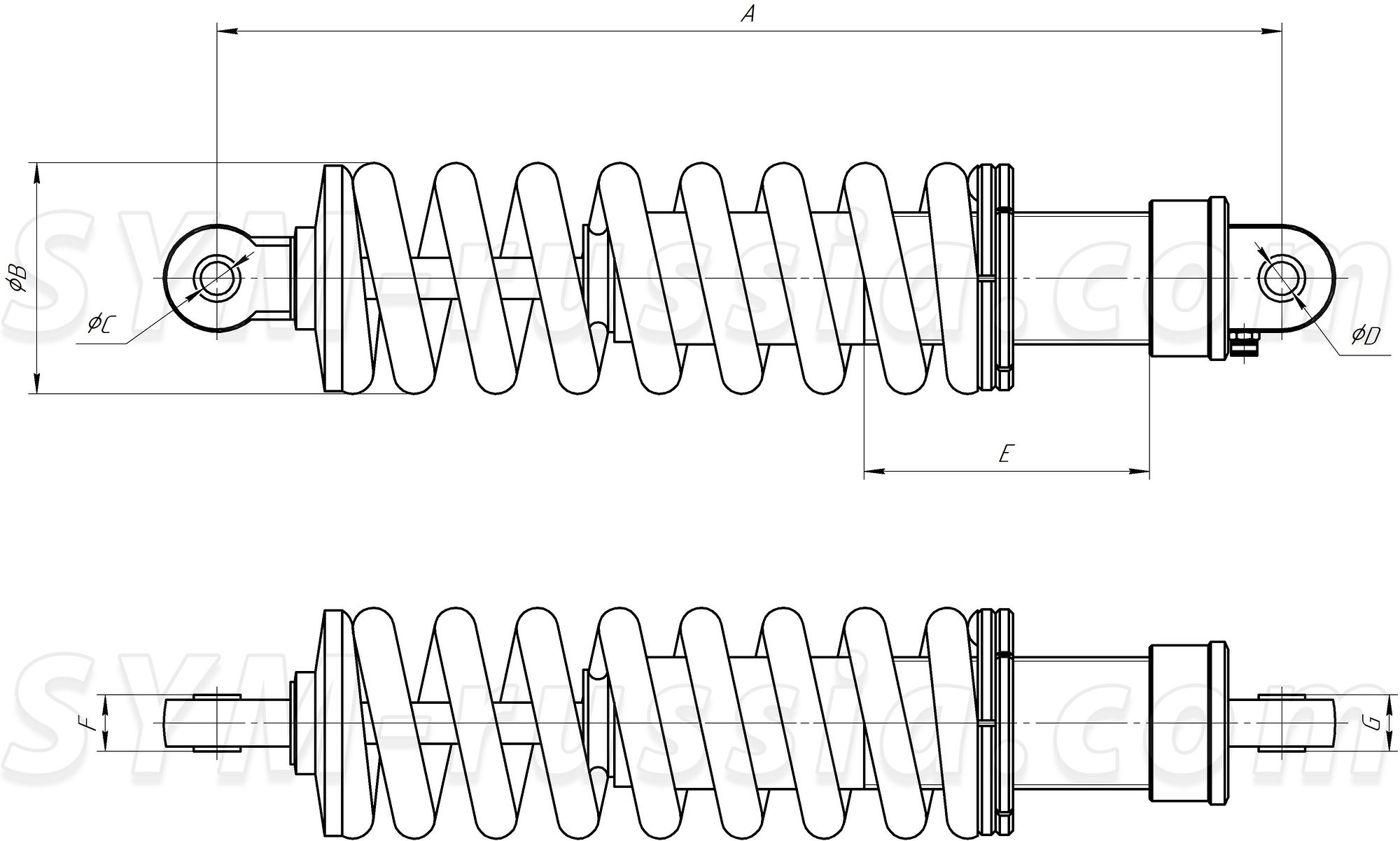 Амортизатор задний SYM Orbit 125