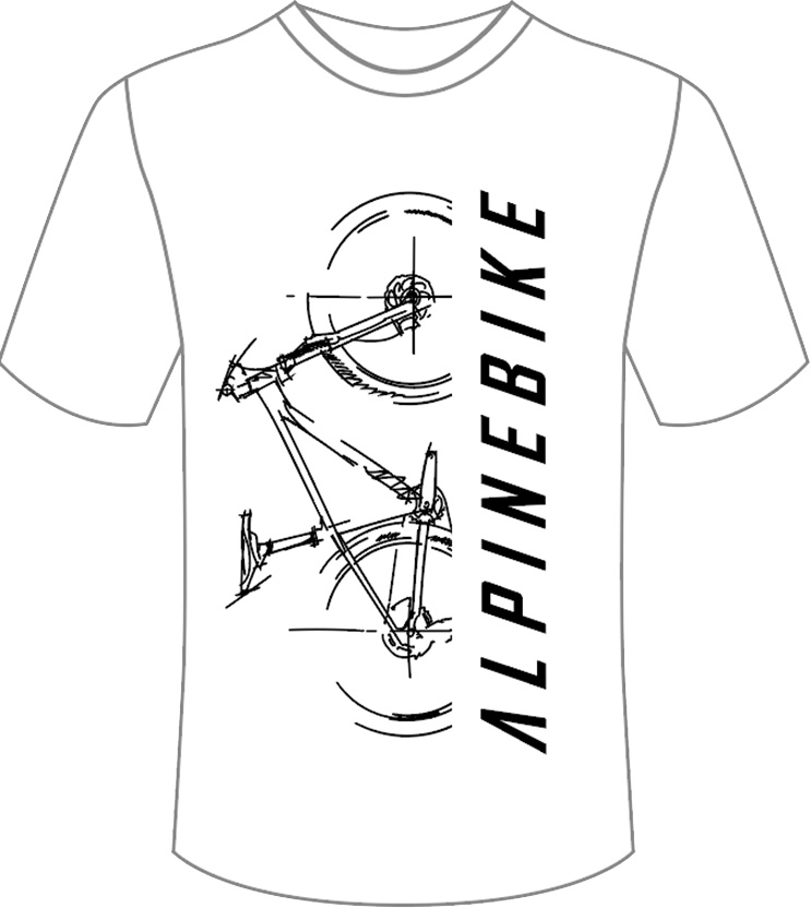 Футболка ALPINEBIKE белая