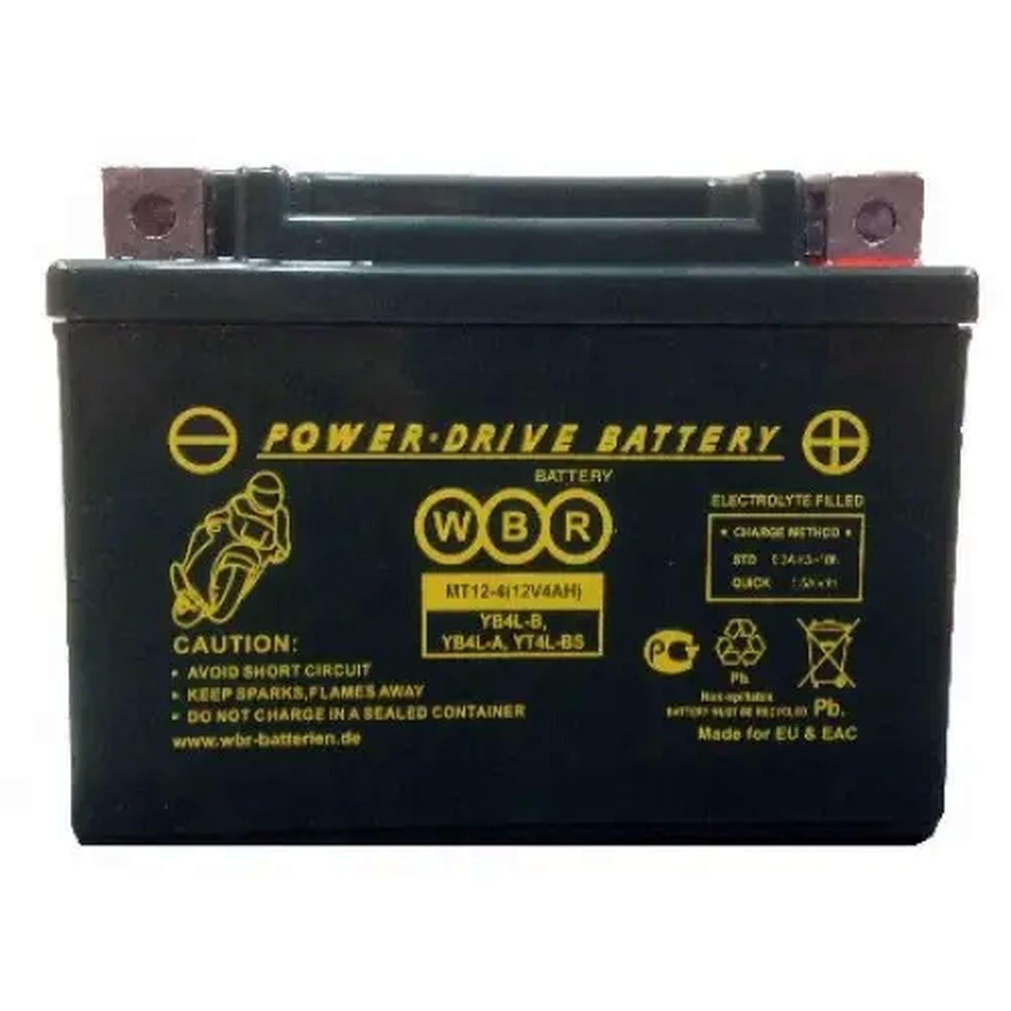 АКБ WBR YB4L-B, YT4L-BS, YTX4L-BS