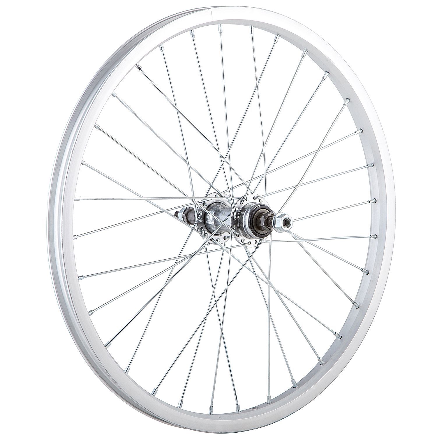 Колесо 20" заднее одностенный алюм.обод 36 отв, втулка сталь под трещотку 6/7 скоростей,