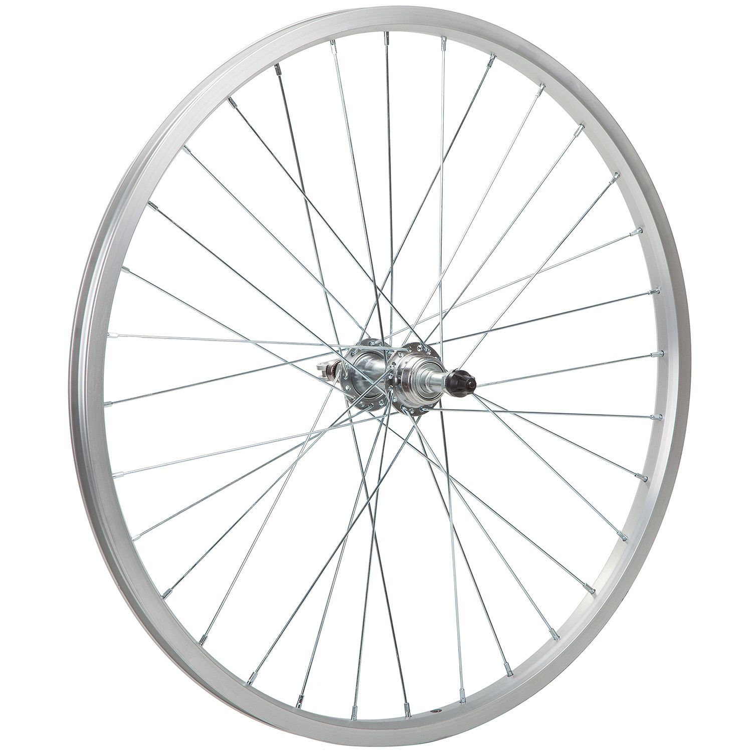 Колесо 24" зад, двустен.обод 32 отв., втулкаSF-A09R Rсталь под V-brake, эксцентрик под трещетку 6-8