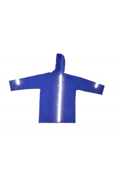 Дождевик ПВХ III-поколения со светоотражателями, синий