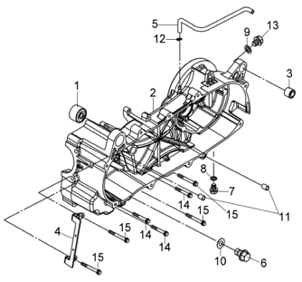 Левая половина картера