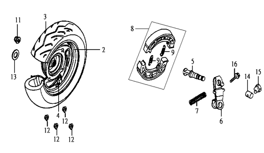 Заднее колесо