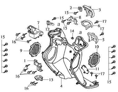 Облицовка рулевой колонки