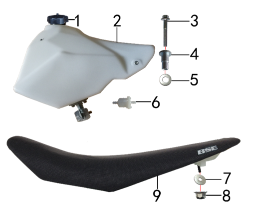 Бак топливный и седло