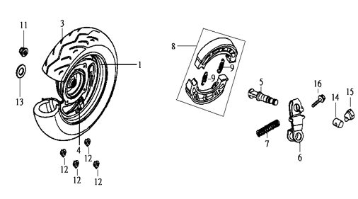 Заднее колесо