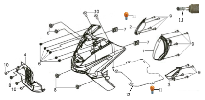 Передняя облицовка / Фара