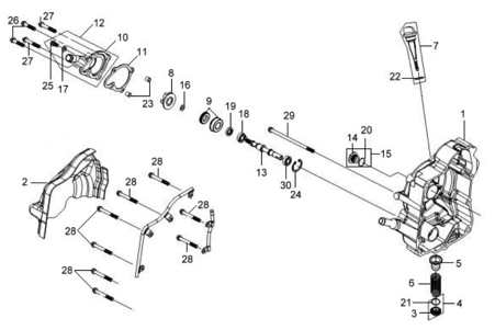 Правая крышка картера