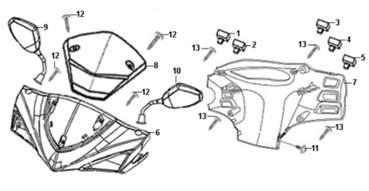 Облицовка руля и зеркала