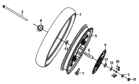 Переднее колесо