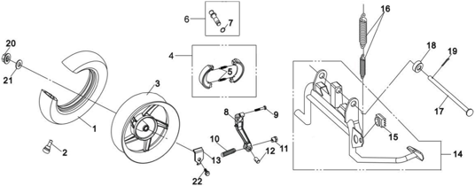 Заднее колесо