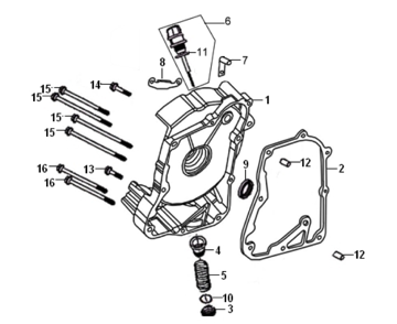 Правая крышка картера