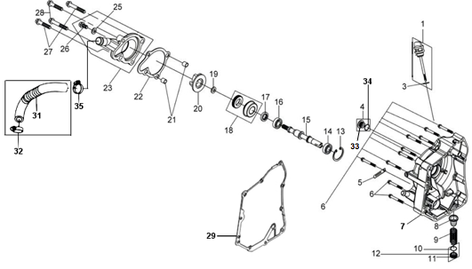Правая крышка картера