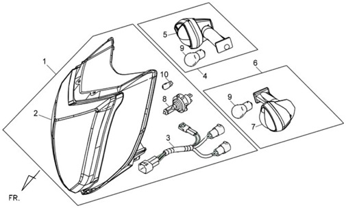 Фара и поворотники