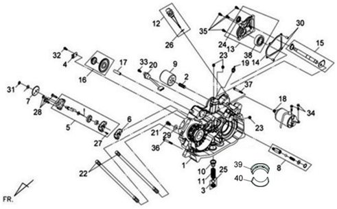 Правая половина картера