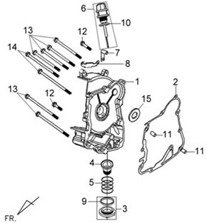 Правая крышка картера
