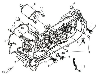 Левая половина картера